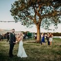 Katie and Ben’s contemporary lawn style stretch tent wedding in Buckinghamshire